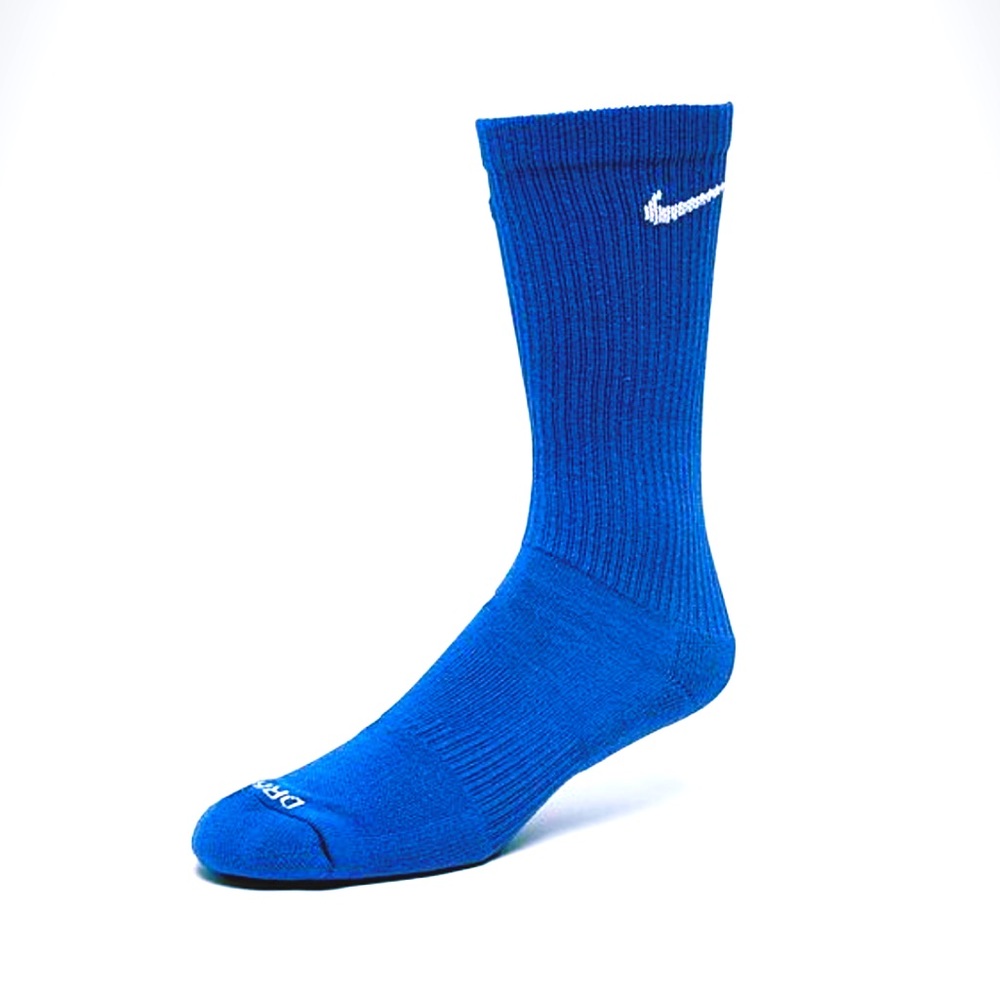 Nike 1 PAIR of BLUE CREW SOCKS SIZE
8-12 HIGH one sizes fits most NWOT